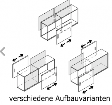 Aufbauvarianten des Hammerbacher Sideboard 1758