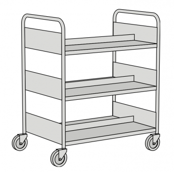 Kerkmann-UNIVERS-Buecherwagen-dreistoeckig-90x60cm