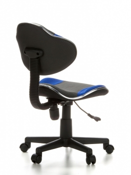 Bueroland CHILD Kinderdrehstuhl Stoff grau/blau