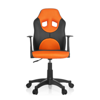 Kinder Bürostuhl / Drehstuhl KID SPEED schwarz/orange