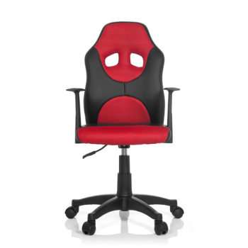 Kinder Bürostuhl / Drehstuhl KID SPEED schwarz/rot