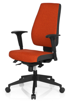 Bueroland EICK Drehstuhl Stoff dunkelgrau/rot Mod.500