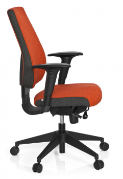 Bueroland EICK Drehstuhl Stoff dunkelgrau/rot Mod.500