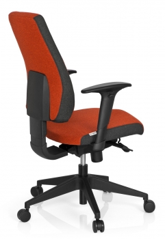 Bueroland EICK Drehstuhl Stoff dunkelgrau/rot Mod.500