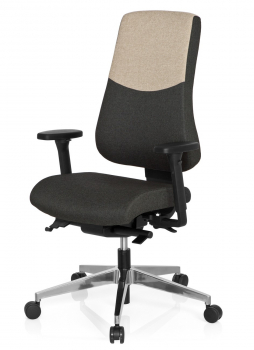 Bueroland EICK Drehstuhl Stoff dunkelgrau/beige Mod.600