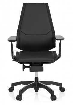 Bueroland PRIMO BLACK Drehstuhl Leder schwarz