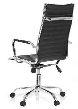 Bueroland PINA Chefsessel Kunstleder Rueckenlehnenhoehe:62cm Chrom/schwarz