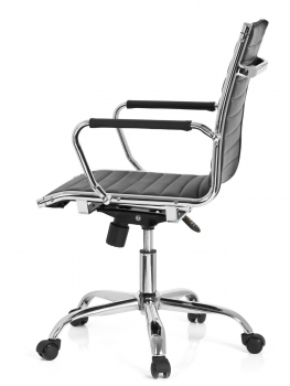 Bueroland PINA Chefsessel Kunstleder Rueckenlehnenhoehe:47cm Chrom/schwarz