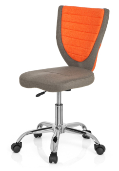 Bueroland CHILD Kinderdrehstuhl Stoff comfort grau/orange [Abverkauf]