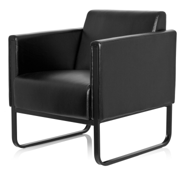 Bueroland BLUESKY Loungesofa Kunstleder/glatt schwarz einsitzig