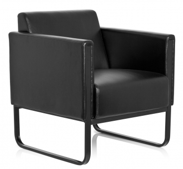 Bueroland BLUESKY Loungesofa Kunstleder/glatt schwarz einsitzig