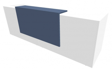 Quadrifoglio Z2 Empfangstheke C03 Weiss/taubenblau Gestell:weiss