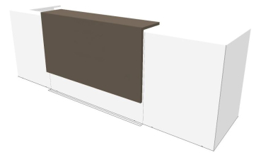 Quadrifoglio Z2 Empfangstheke C07 Weiss/beigegrau Gestell:weiss