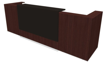 Quadrifoglio Z2 Empfangstheke C07 Wenge/graubraun Gestell:weiss