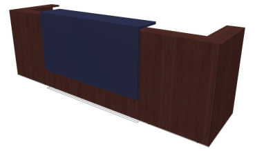 Quadrifoglio Z2 Empfangstheke C07 Wenge/violett Gestell:weiss