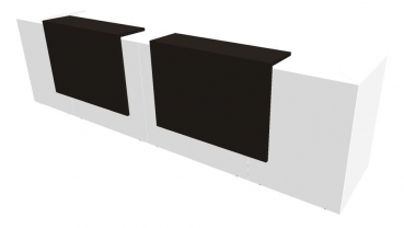 Quadrifoglio Z2 Empfangstheke C20 Weiss/graubraun Gestell:weiss