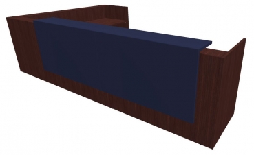 Quadrifoglio Z2 Empfangstheke C26 Wenge/violett Gestell:weiss