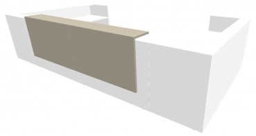 Quadrifoglio Z2 Empfangstheke C31 Weiss/seidengrau Gestell:weiss