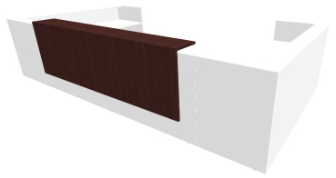 Quadrifoglio Z2 Empfangstheke C31 Weiss/wenge Gestell:silbern