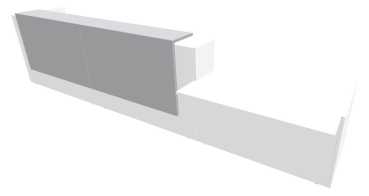 Quadrifoglio Z2 Empfangstheke C46 Weiss/telegrau Gestell:weiss