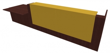 Quadrifoglio Z2 Empfangstheke C50 Wenge/goldgelb Gestell:silbern