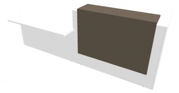 Quadrifoglio Z2 Empfangstheke C57 Weiss/beigegrau Gestell:weiss