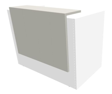 Quadrifoglio Z2 Empfangstheke C72 Weiss/grauweiss Gestell:weiss