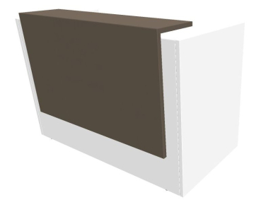 Quadrifoglio Z2 Empfangstheke C73 Weiss/beigegrau Gestell:silbern