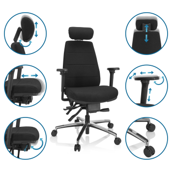 Preview: bueroland-buerostuhl-titsa-pro-i-stoff-schwarz-detail