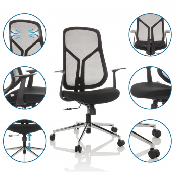 Preview: bueroland-drehstuhl-vostru-af-b-netzstoff-schwarz-detail2