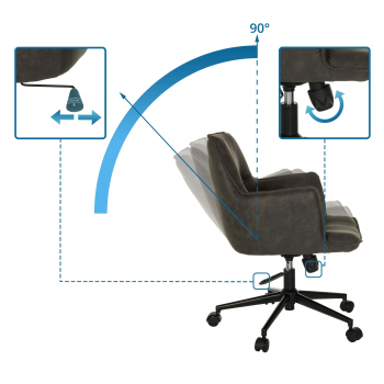 Preview: bueroland-home-office-drehstuhl-pluma-life-stoff-funktion