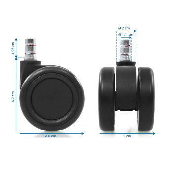 bueroland-zubehoer-color-hartbodenrollen-stift-11mm-rad-60mm-5-stueck-schwarz-dimensions