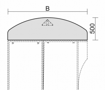 Geramöbel 4 Fuß Eco Anbautisch mit Stützfuß