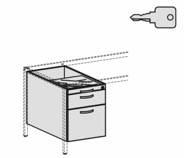 Geramöbel 4 Fuß Eco Hängecontainer mit Hängeregistratur