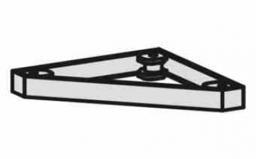 Geramöbel PRO Metallsockel f.Eckabschlussregal silbern