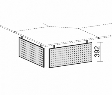 geramoebel-4fuss-pro-knieraumblende-fuer-fuenfeck-verkettungsplatte-silber