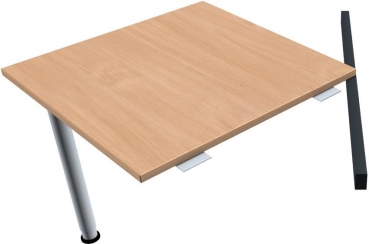 Geramoebel 4FLEX Zubehoer Quadratplatte Buche/Silber 80x80cm