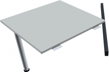 Geramoebel 4FLEX Zubehoer Quadratplatte lichtgrau 80x80cm Gestell:silber