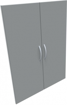 Geramoebel FLEX Zubehoer Fluegeltuersatz 80cm/3OH lichtgrau