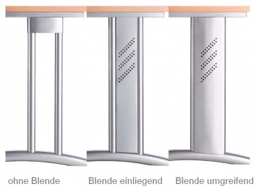 Preview: Hammerbacher B Blendenpaar umgreifend silbern ca.50cm