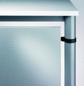 Preview: Hammerbacher H Zubehoer Rueckwandverkleidung silbern 180cm