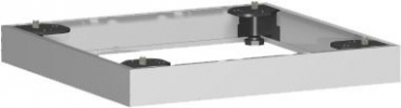 Geramoebel PRO Metallsockel f.Fluegeltuerenschrank silbern 40cm