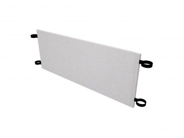 Hammerbacher H Zubehoer Rueckwandverkleidung silbern 112cm f.Eckwinkel
