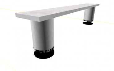 Hammerbacher Schrankzubehoer Sockelfuesse silbern 4erSet