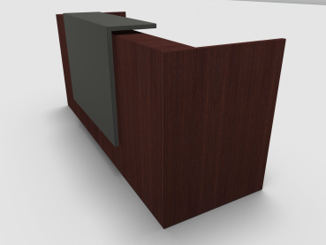 Quadrifoglio Z2 Empfangstheke C01 Wenge 246cm Blende:Lack/umbra Gestell:weiss
