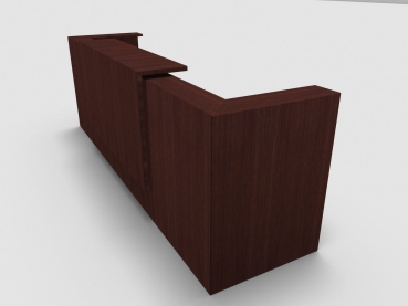 Quadrifoglio Z2 Empfangstheke C07 Wenge 325cm Blende:Wenge Gestell:silbern