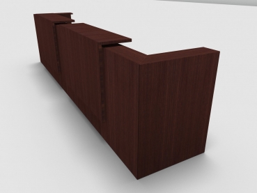 Quadrifoglio Z2 Empfangstheke C21 Wenge 445cm Blende:Wenge Gestell:weiss
