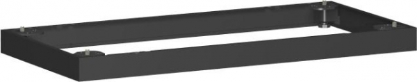 Geramoebel PRO Metallsockel f.Fluegeltuerenschrank schwarz 100cm
