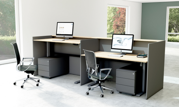 Kerkmann MARINO up&down höhenverstellbare große Theke für zwei Personen