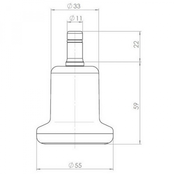 Bueroland UNIVERSAL Zubehoer Bodengleiter 50mm Stift:11mm